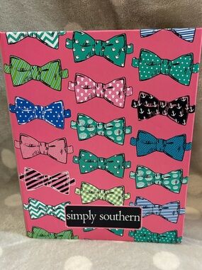 Simply Southern Hardcover Spiral Notebook with Bow Printed Pages - NEW